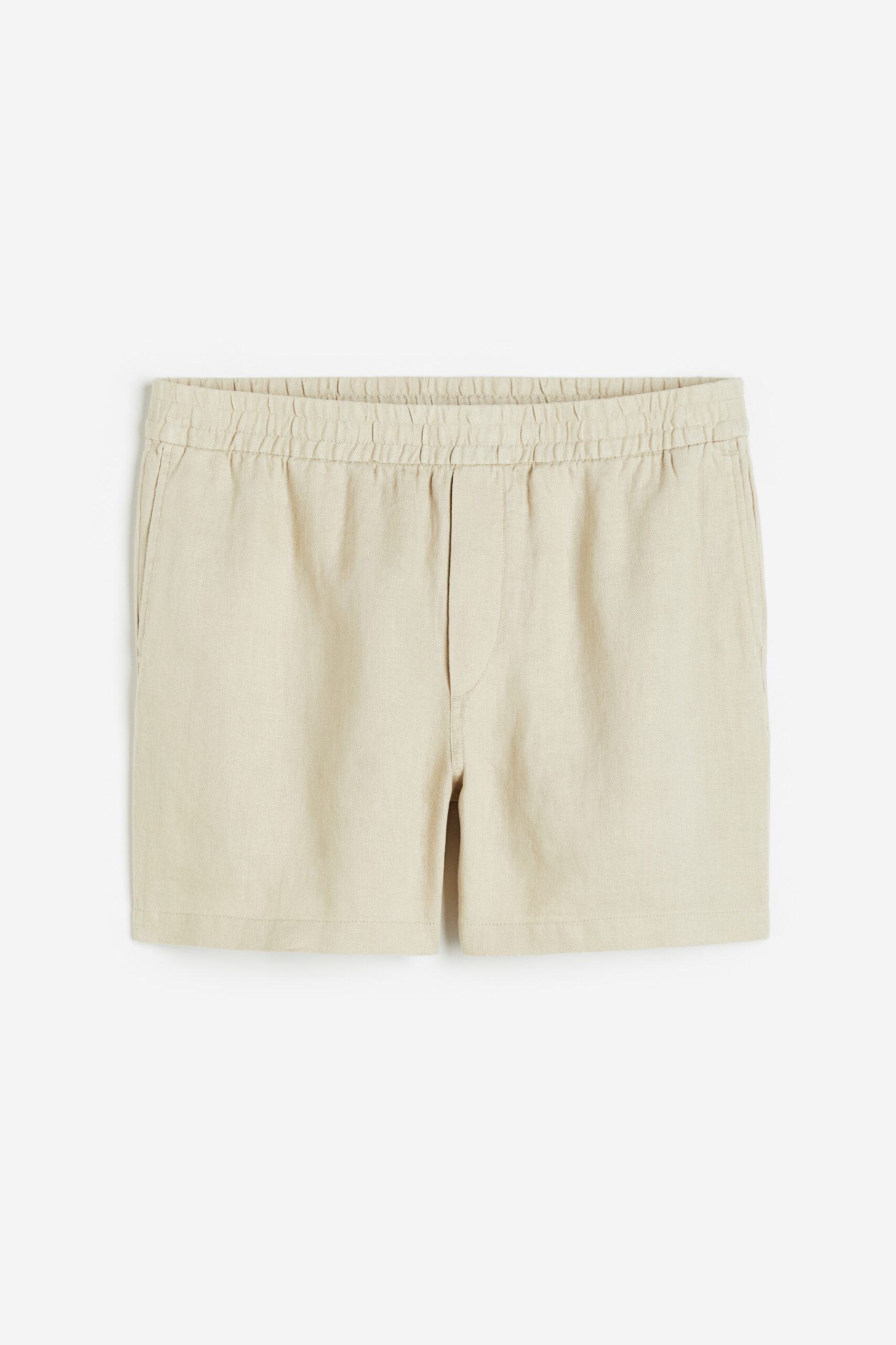 regular fit linen shorts