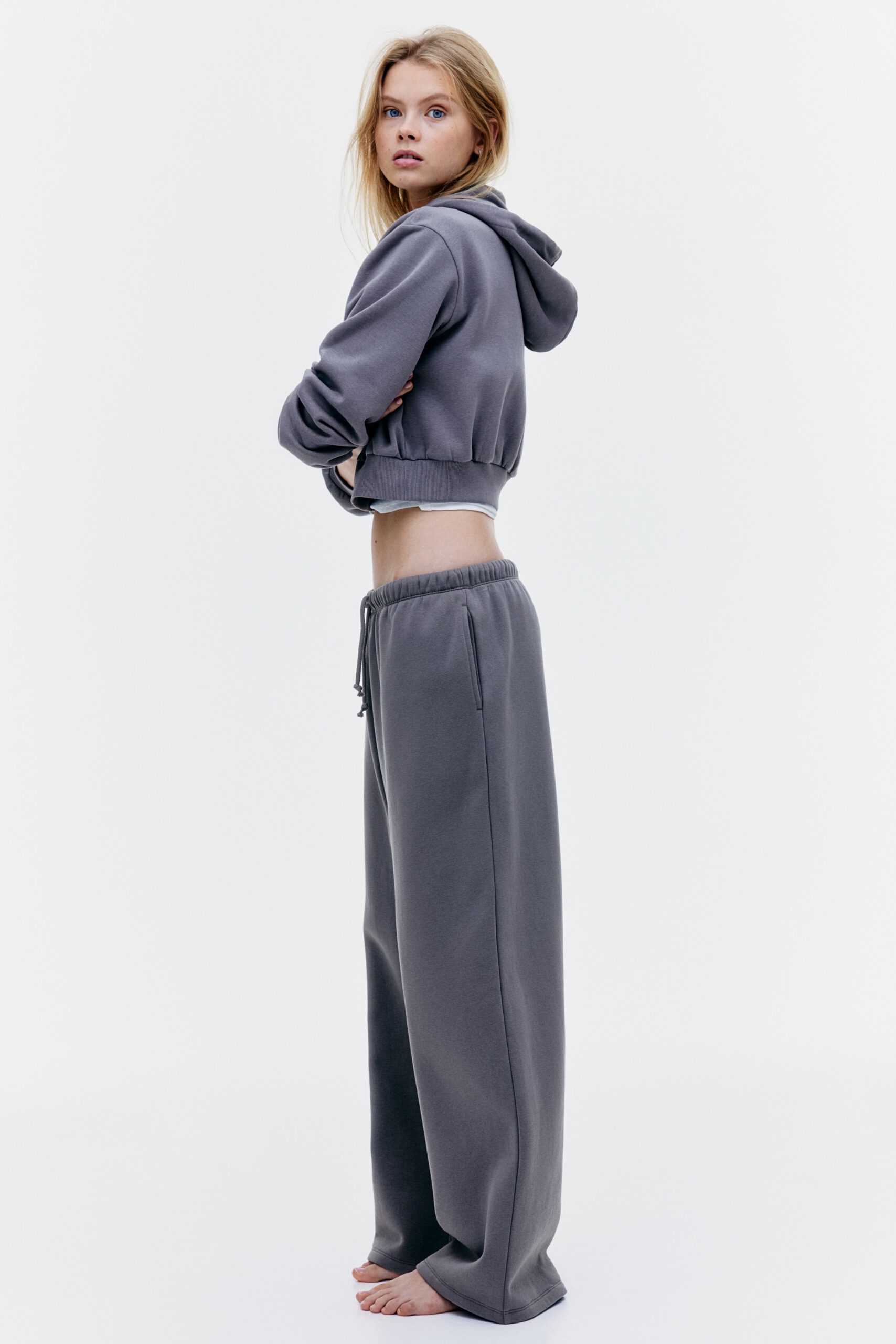 wide leg track pants