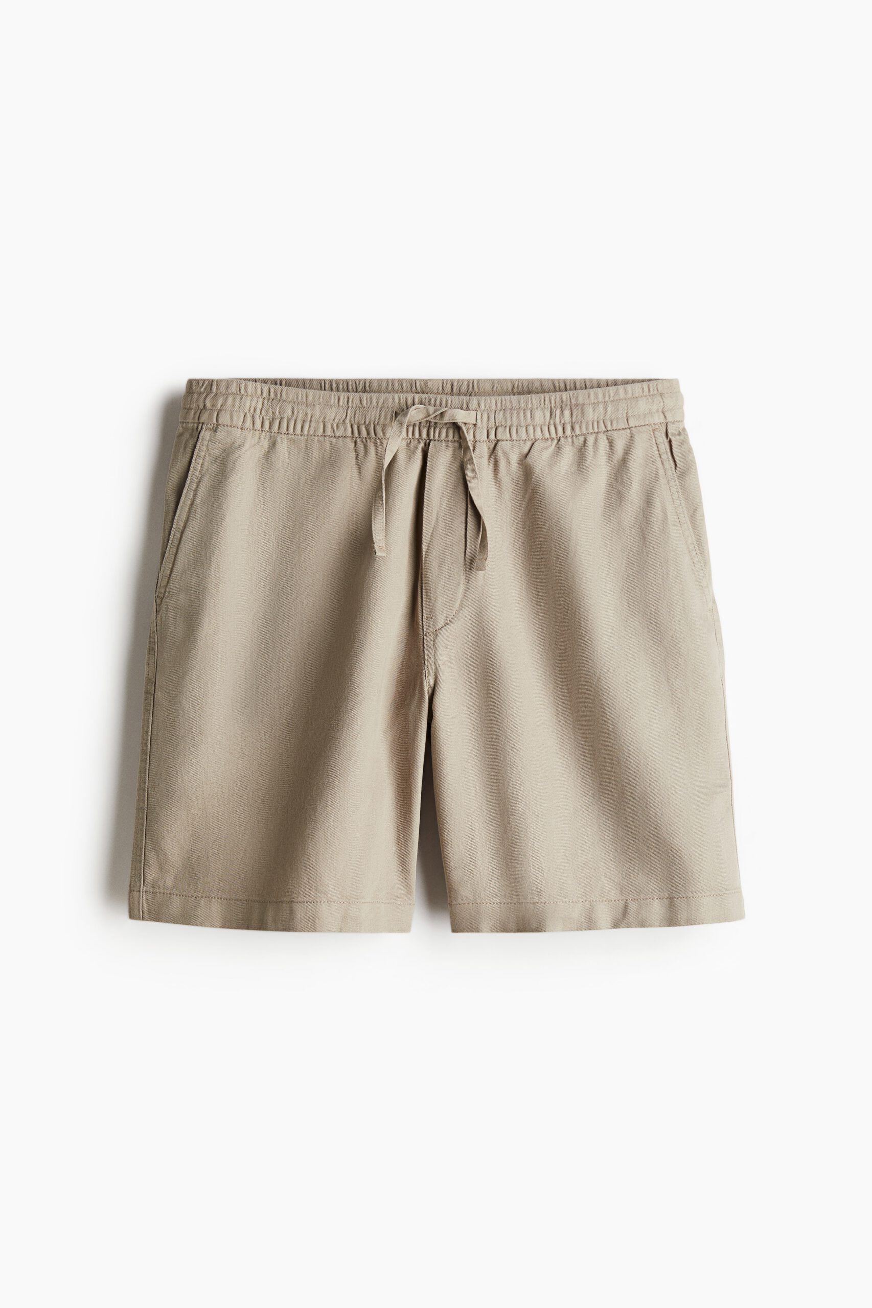 relaxed fit linen blend shorts