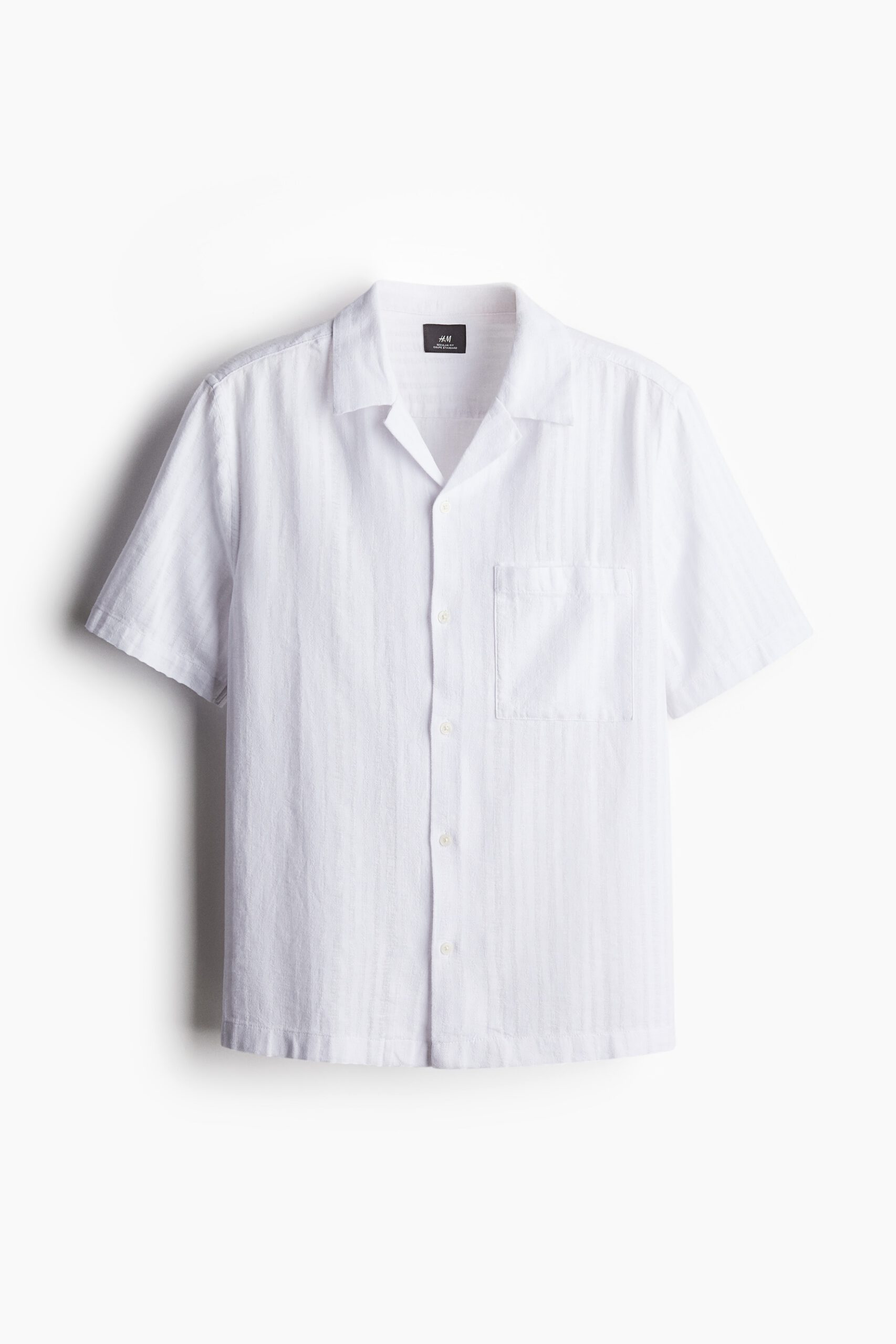 regular fit textured weave resort shirt