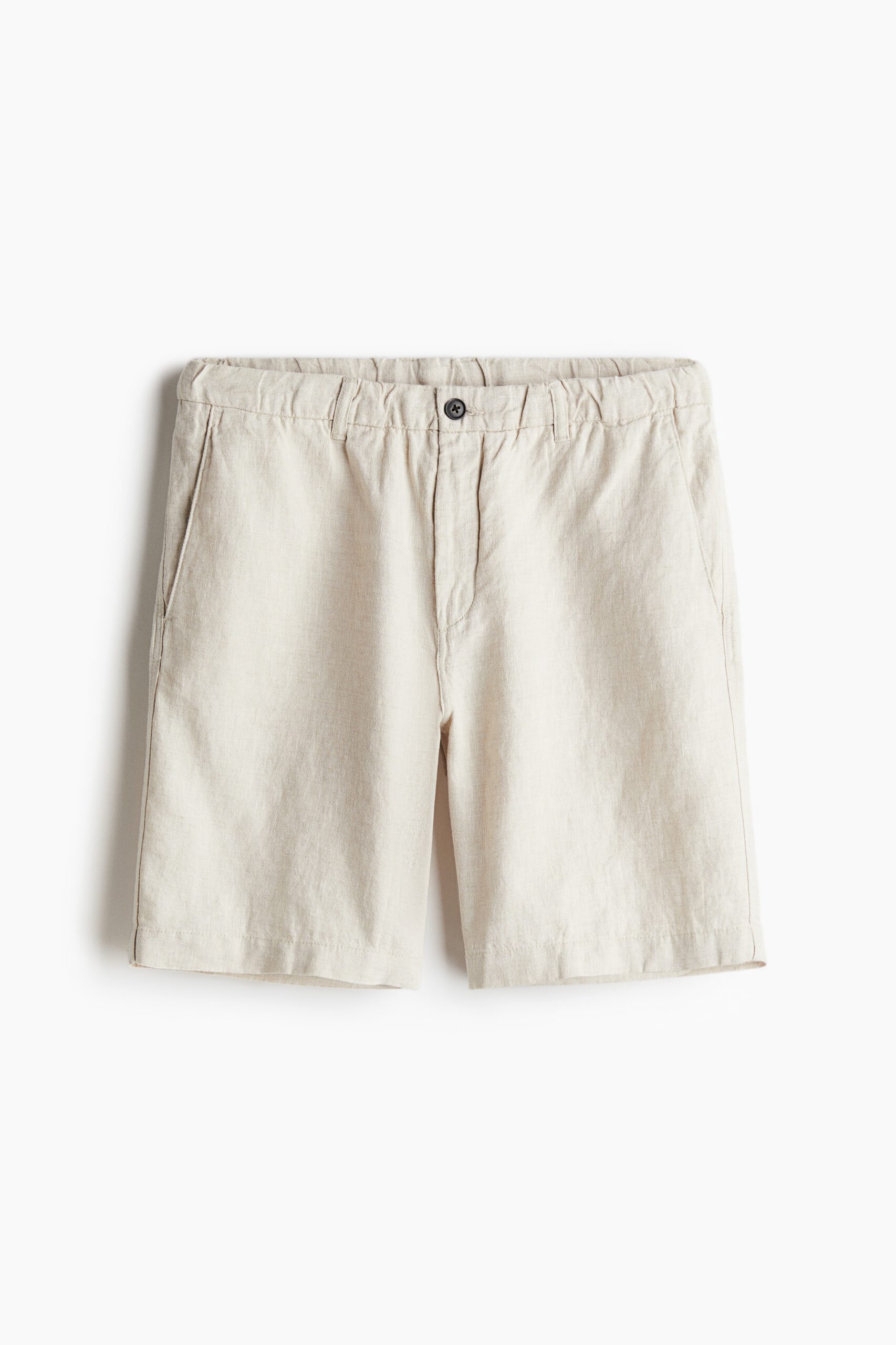 regular fit linen shorts