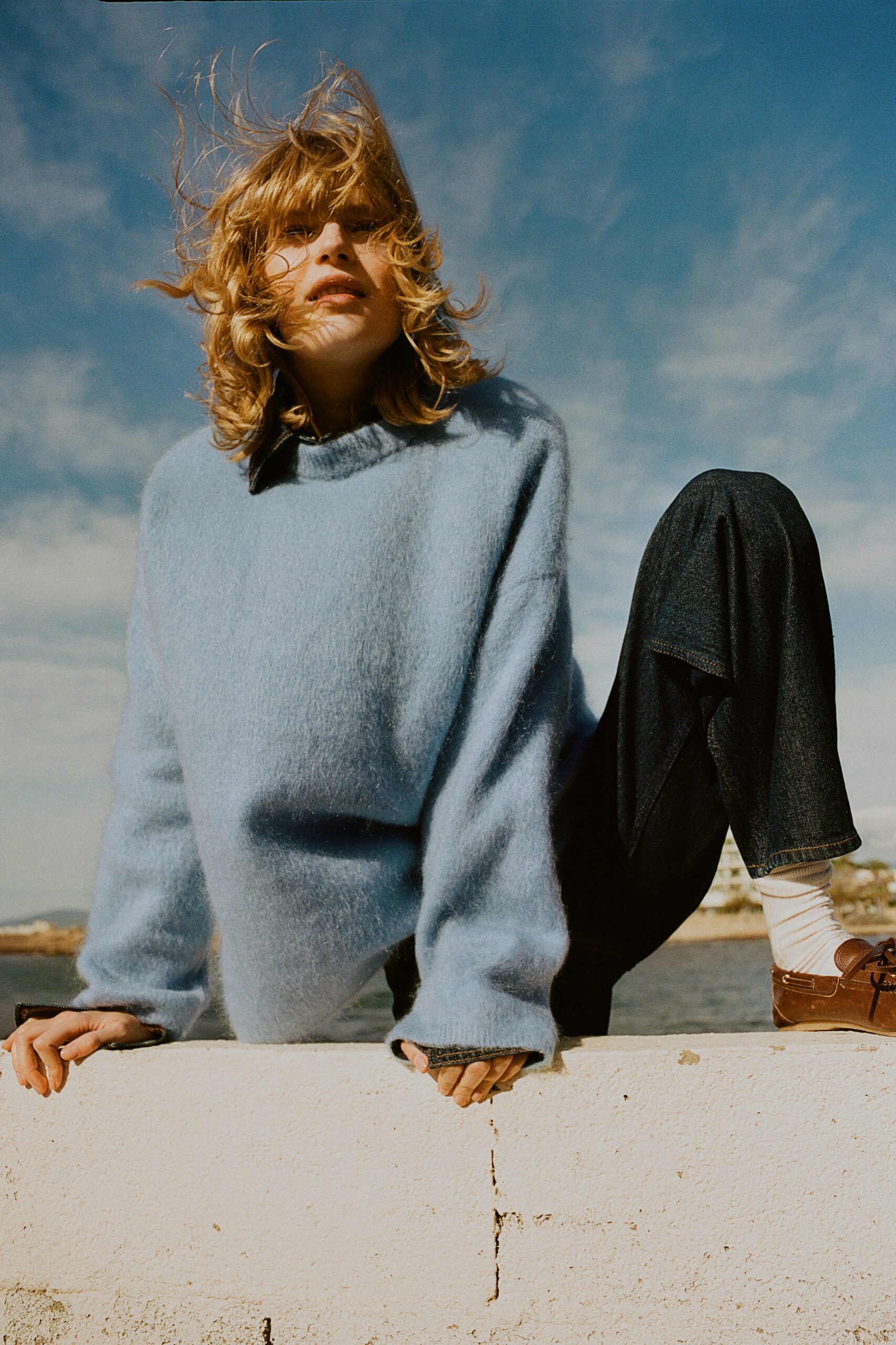 oversized mohair blend sweater