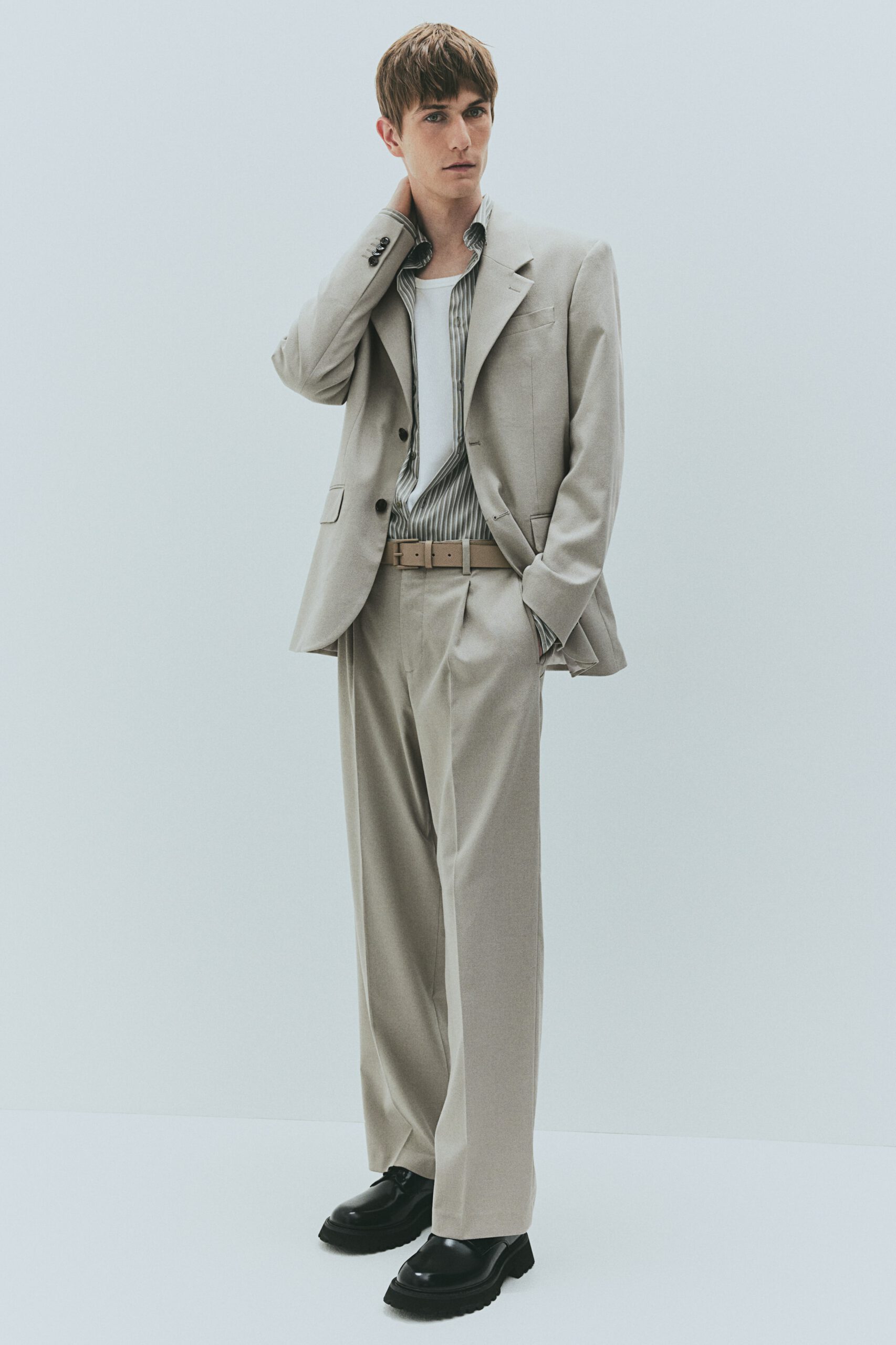 loose fit suit pants