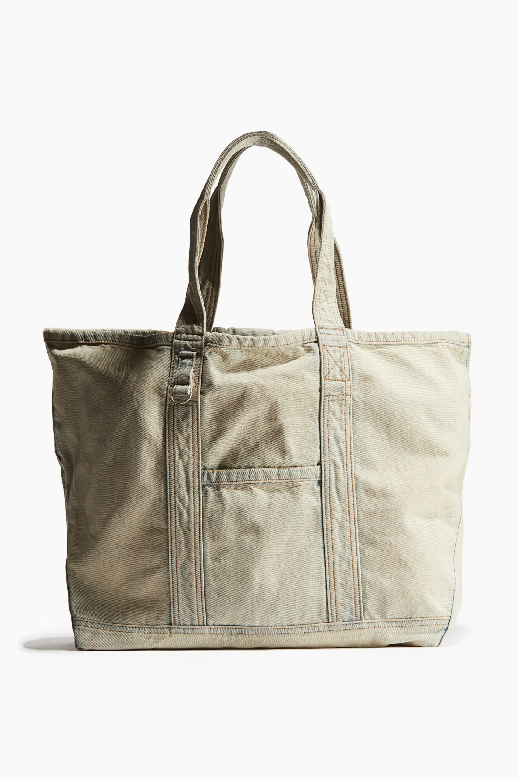 washed look denim shopper