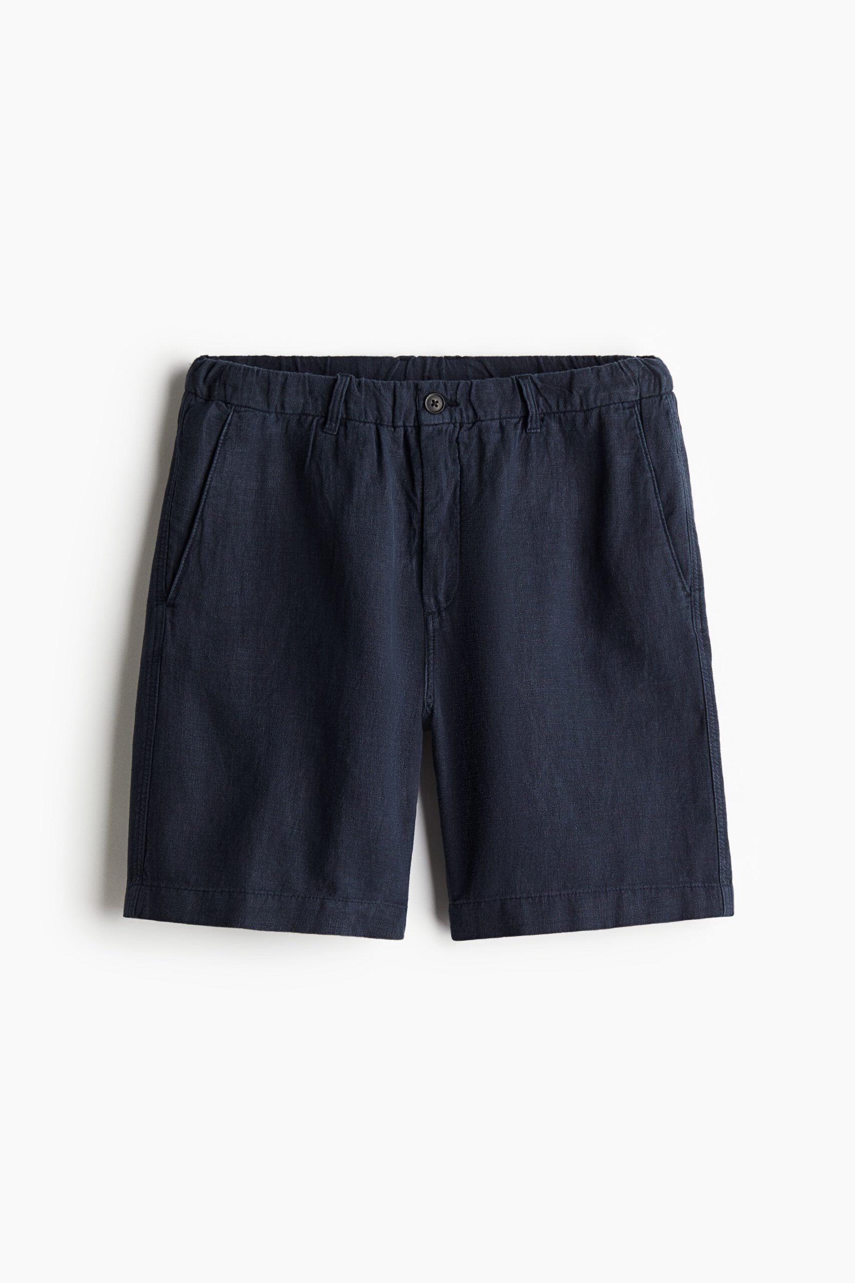 regular fit linen shorts