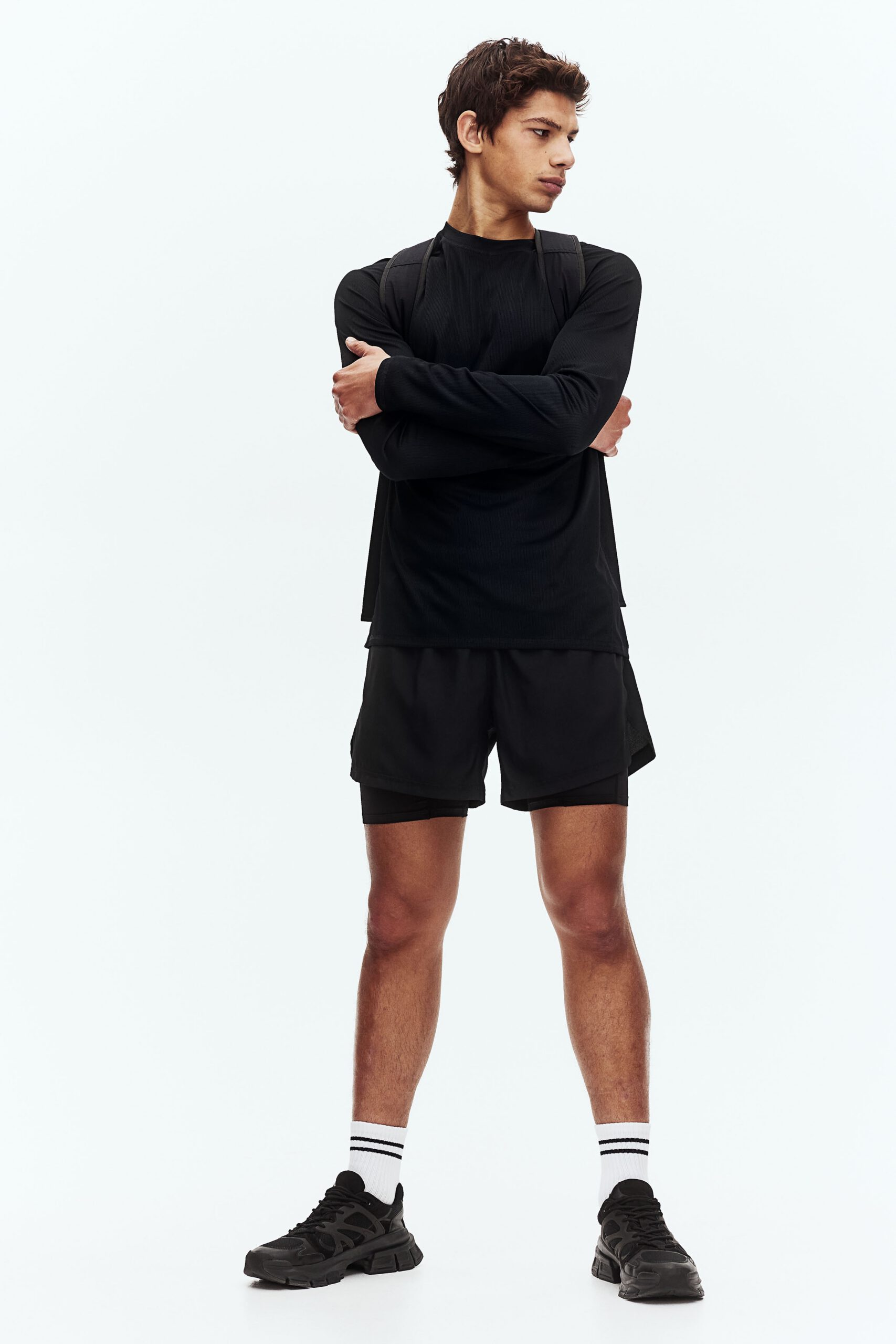 double layer activewear shorts with drymove™