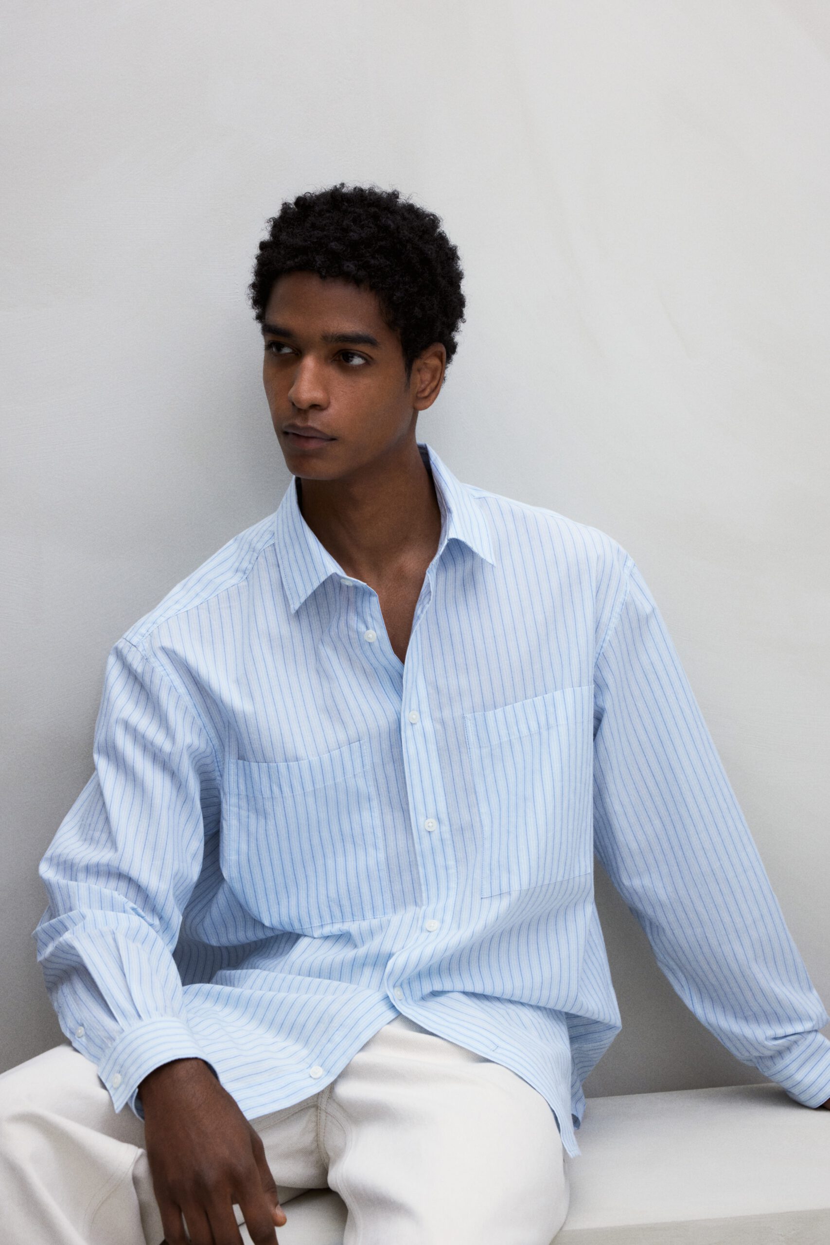 loose fit poplin shirt
