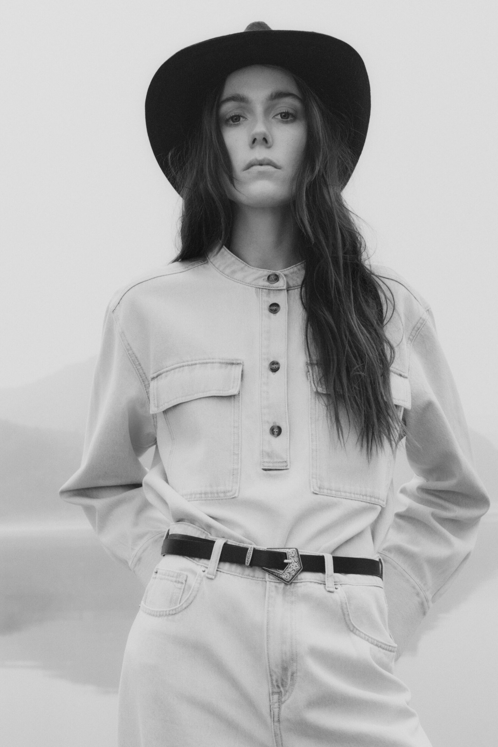 loose fit denim shirt