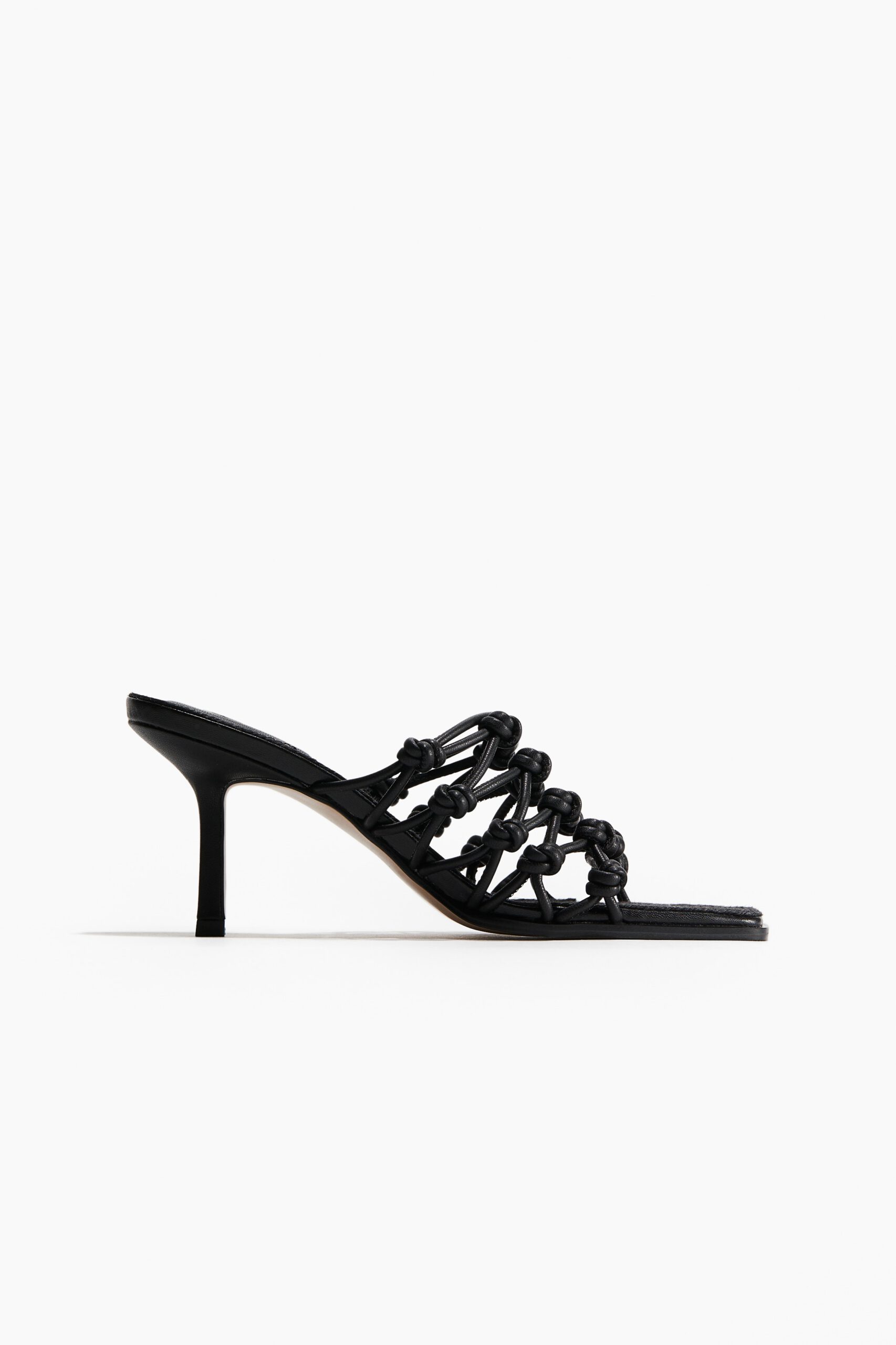knot detail heeled sandals