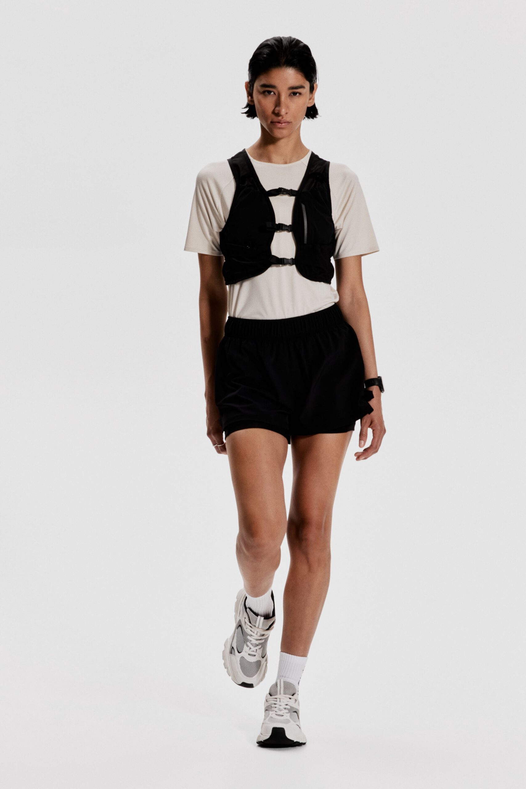 double layer running shorts with drymove™